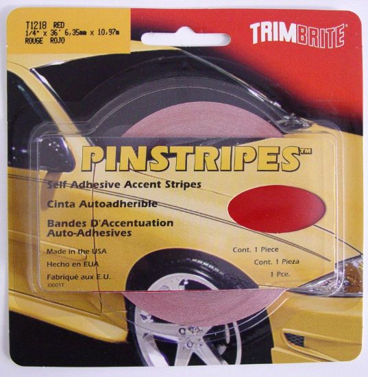 TRIMBRITE TRIM STRIPE RED 1/4 TAPE - T1218