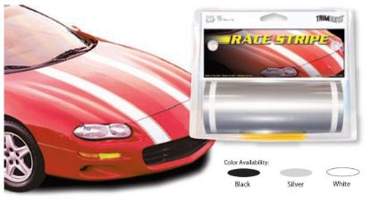 TRIMBRITE RACE STRIPE SILVER 6'X20' - T1312