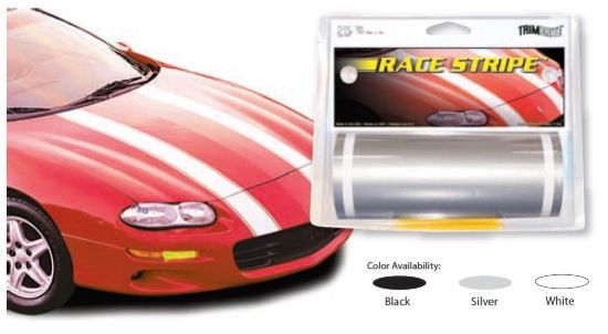 TRIMBRITE RACE STRIPE SILVER 6'X20' - T1312