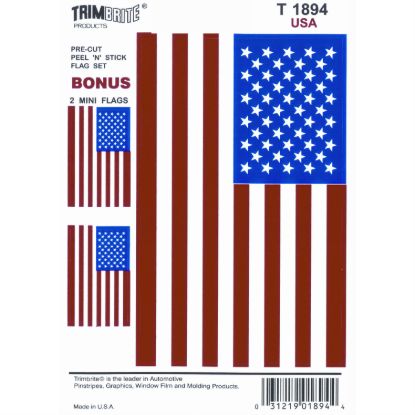 TRIMBRITE STICKER AMERICAN FLAG - T1894