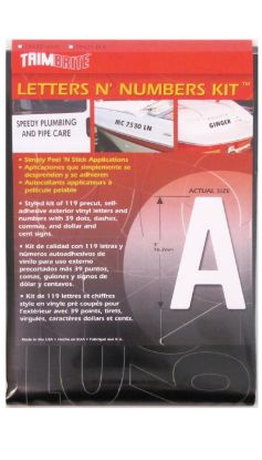 TRIMBRITE LETTER NUMBER KIT BLACK - T9421
