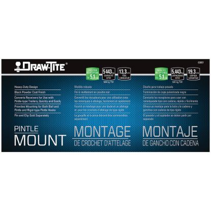 TOW READY PINTLE HOOK RECEIVR MOUNT - 63057