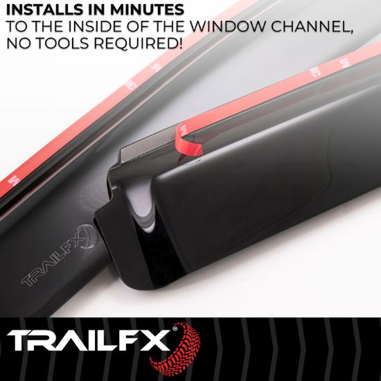 TRAILFX TFX INCHANNEL WNDW VENTS SMOKE 2PC - 2446IC