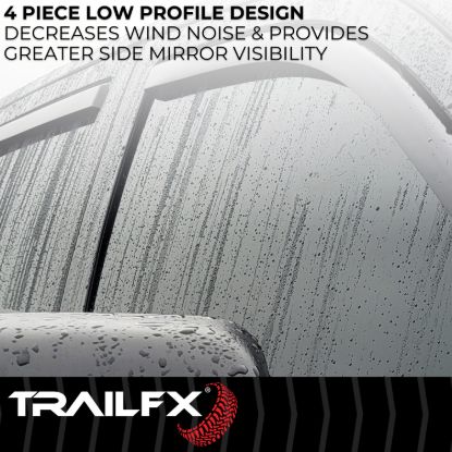 TRAILFX TFX INCHANNEL WNDW VENTS SMOKE 4PC - 4109IC