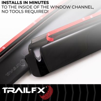 TRAILFX TFX INCHANNEL WNDW VENTS SMOKE 4PC - 4805IC
