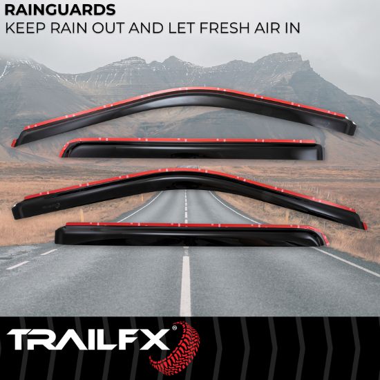 TRAILFX TFX INCHANNEL WNDW VENTS SMOKE 4PC - 4975IC