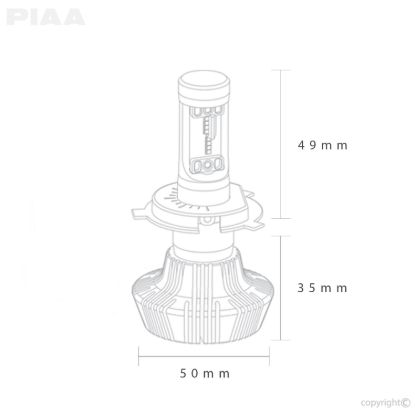 VALEO WHITE 9006 PLATINUM LED BULB  2 PA - 2617396