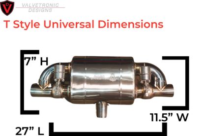 VALVETRONIC VALVED MUFFLER KIT 76MM TSTYLE - UVM76YLEX1
