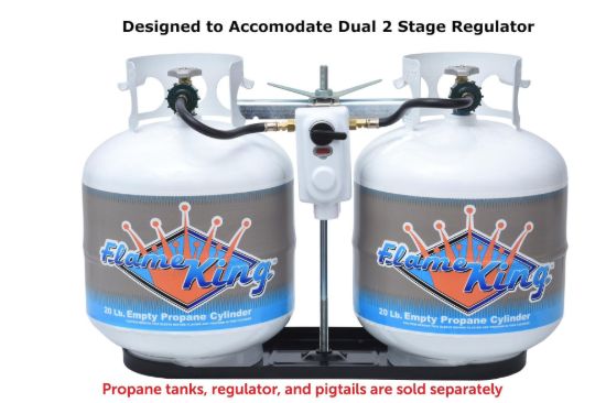 FLAME KING 20# DUAL PROPANE BOTTLE RACK - KT20MNT