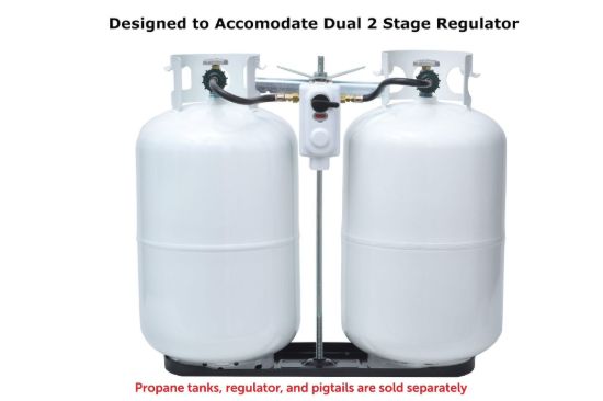 FLAME KING 40# DUAL PROPANE BOTTLE RACK - KT40MNT