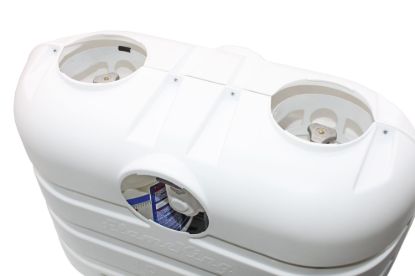 FLAME KING DUAL 30LB LP PROPANE TANK COVER - W - PCCRV30WHT