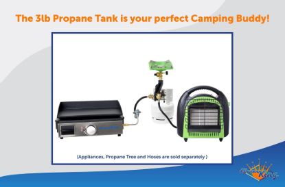 FLAME KING 3# LP CYLINDER W/OPD & GAUGE - YSN03