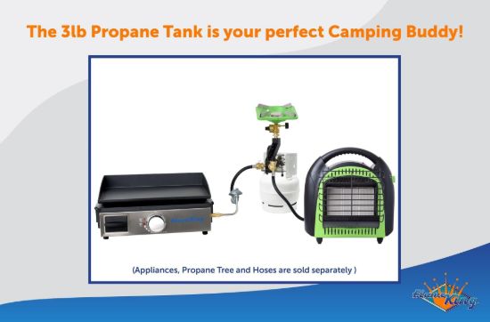 FLAME KING 3# LP CYLINDER W/OPD & GAUGE - YSN03