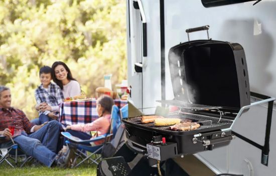 FLAME KING RV OR TRAILER MOUNTED GRILL W/CARRY - YSNHT500