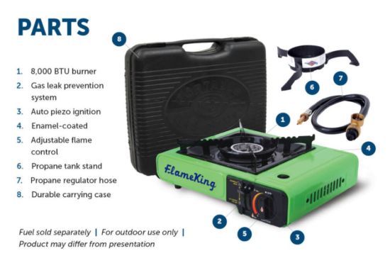 FLAME KING MULTI FUEL CAMPING STOVE (INCLUDES - YSNVT505