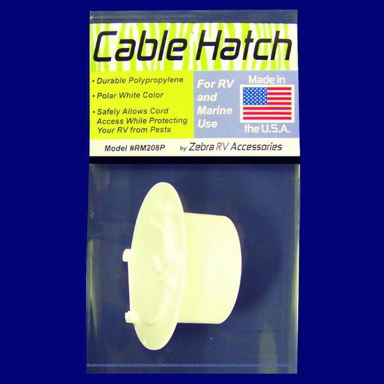 ZEBRA RV INC CABLE HATCH  MA208 POLAR WHITE - RM208P
