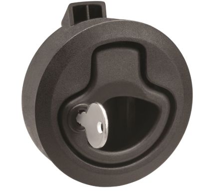 WHITECAP IND BLACK NYLON LOCKING SLAM LATCH - 3228BC