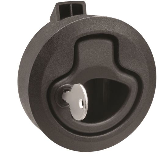 WHITECAP IND BLACK NYLON LOCKING SLAM LATCH - 3228BC