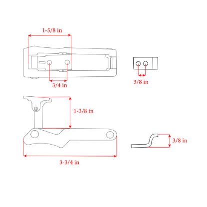 WHITECAP IND RUBBER DRAW LATCH (PKGD) - 6038C