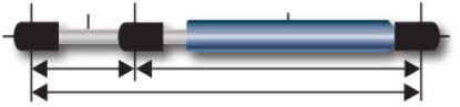 WHITECAP IND 316 SS GAS SPRING - 17 X 40P1F - G8640SSC