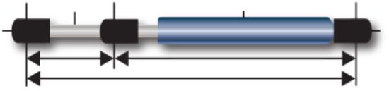 WHITECAP IND 316 SS GAS SPRING - 17 X 40P1F - G8640SSC