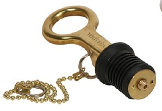 WHITECAP IND 1' ALUMINUM BAILER PLUG - SCREW - S0206C