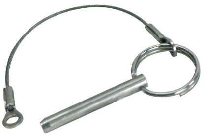 WHITECAP IND S.S. QUICK RELEASE PIN & LANYARD  1 - S1019C