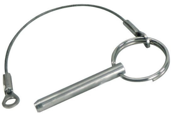 WHITECAP IND S.S. QUICK RELEASE PIN & LANYARD  1 - S1019C
