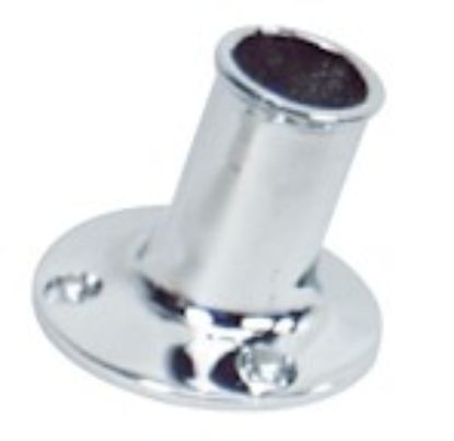 WHITECAP IND C.P. BRASS FLAGPOLE SOCKET  3/4' - S5001C