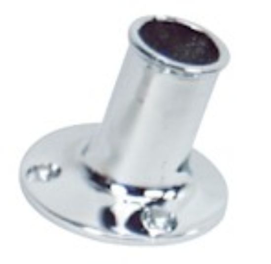 WHITECAP IND C.P. BRASS FLAGPOLE SOCKET  3/4' - S5001C