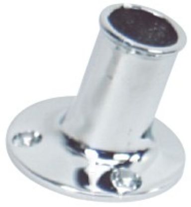 WHITECAP IND C.P. BRASS FLAGPOLE SOCKET  1' - S5002C