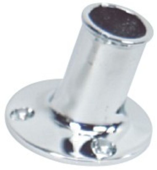 WHITECAP IND C.P. BRASS FLAGPOLE SOCKET  1' - S5002C