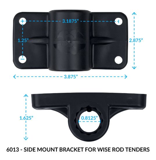 WISE SEATING 2 ROD HOLDER W 2 SIDE MOUNTS - 6039