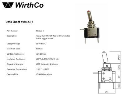WIRTHCO HEAVY DUTY RED LED ILLUMI - 20523