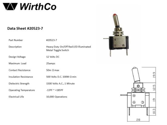 WIRTHCO HEAVY DUTY RED LED ILLUMI - 20523