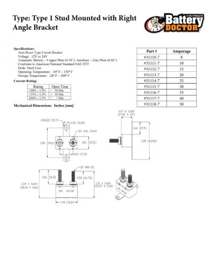 WIRTHCO ANGLE BRACKT TYPE 1-15AMP - 31112