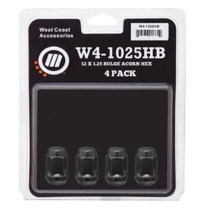 WC WHEEL ACC 12 X 1.25 BLG ACORN BK 4 PK - W41025HB