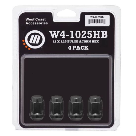 WC WHEEL ACC 12 X 1.25 BLG ACORN BK 4 PK - W41025HB