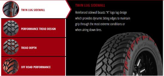 WHEEL GROUP 35X13.50R24 TERRAIN ATTACK M/T A 11 - 35135024C2