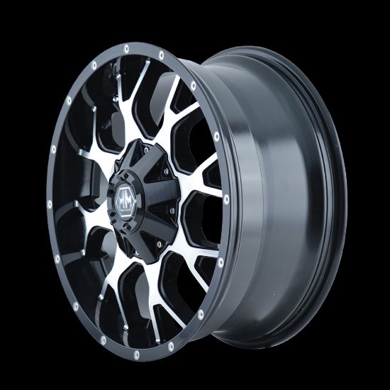 WHEEL GROUP WARRIOR (8015) BLK/MACHINED FACE 20 - 80152937BM
