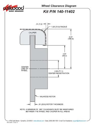 WILWOOD DPLP 11.00 P-BRAKE DRILL - 14011402D