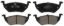 WAGNER BRAKE NAO BRAKE PADS - ZD1055
