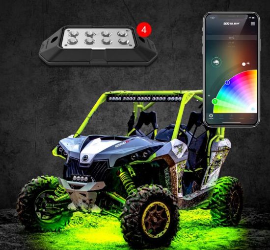 XK GLOW 4PCRGB ROCK LIGHT - ROCKSTA
