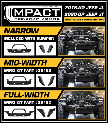 Picture of ICON Impact Series Offroad Armor Bumper Extension - 25152