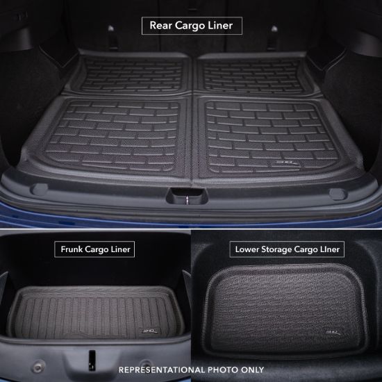 3D MATS/U-AC CARGO LINER; 2 PC.; REAR; KAGU BLAC - 1LU0011309