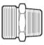 MIDLAND IND 1/2 X 3/4 PIPE X HOSE - 19A12D