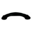 ATTWOOD MARI GRAB HANDLE 1 PIECE BLACK - 20545
