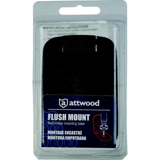 ATTWOOD MARI FLUSH MOUNT W/COVER BLK - 50227