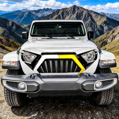 AMERICAN MOD GOLIATH GRILLE DRL WHITE/BLACK - MJPCA00142