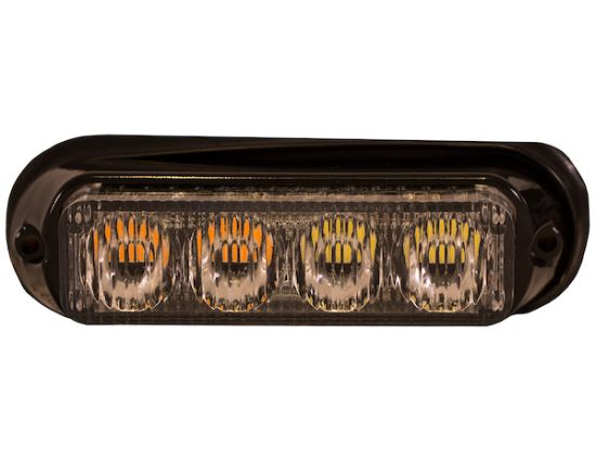 BUYERS PROD LIGHT STROBE 4-3/4IN 4 LED AMBER/CL - 8891132
